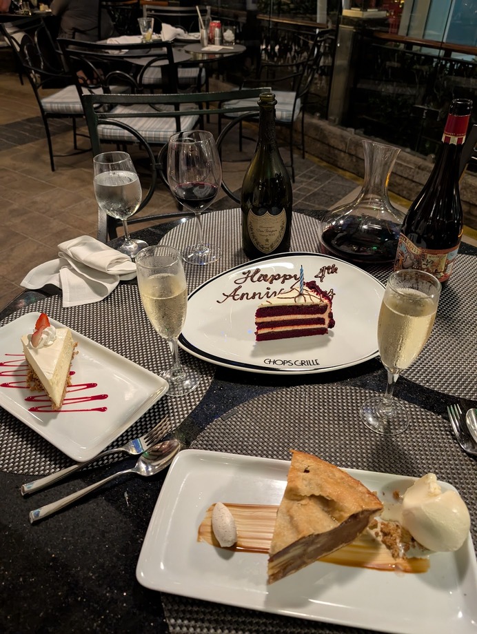 Anniversary dinner at Chops Grille